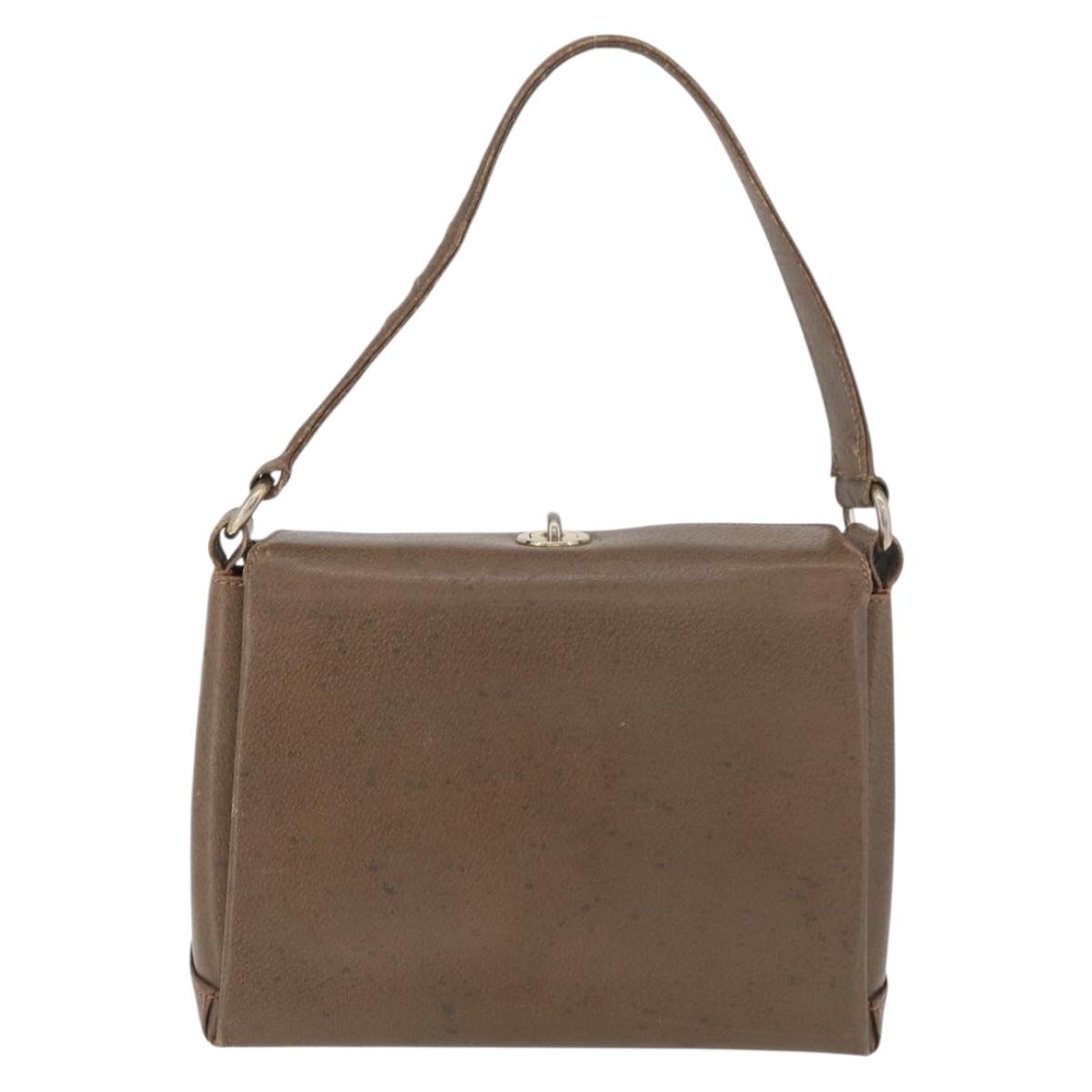 GUCCI Shoulder Bag Leather Brown Gold 000 110 0886 Auth 179377