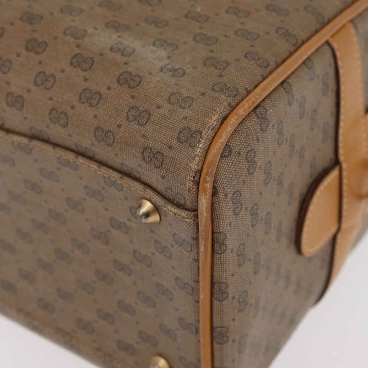 GUCCI Micro GG Supreme Hand Bag PVC Beige Gold 002 115 0165 Auth 179378