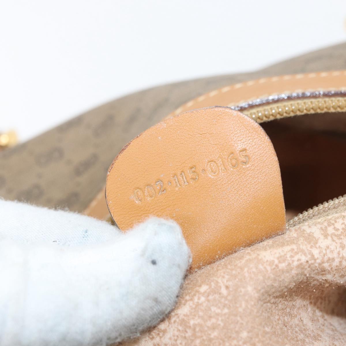 GUCCI Micro GG Supreme Hand Bag PVC Beige Gold 002 115 0165 Auth 179378