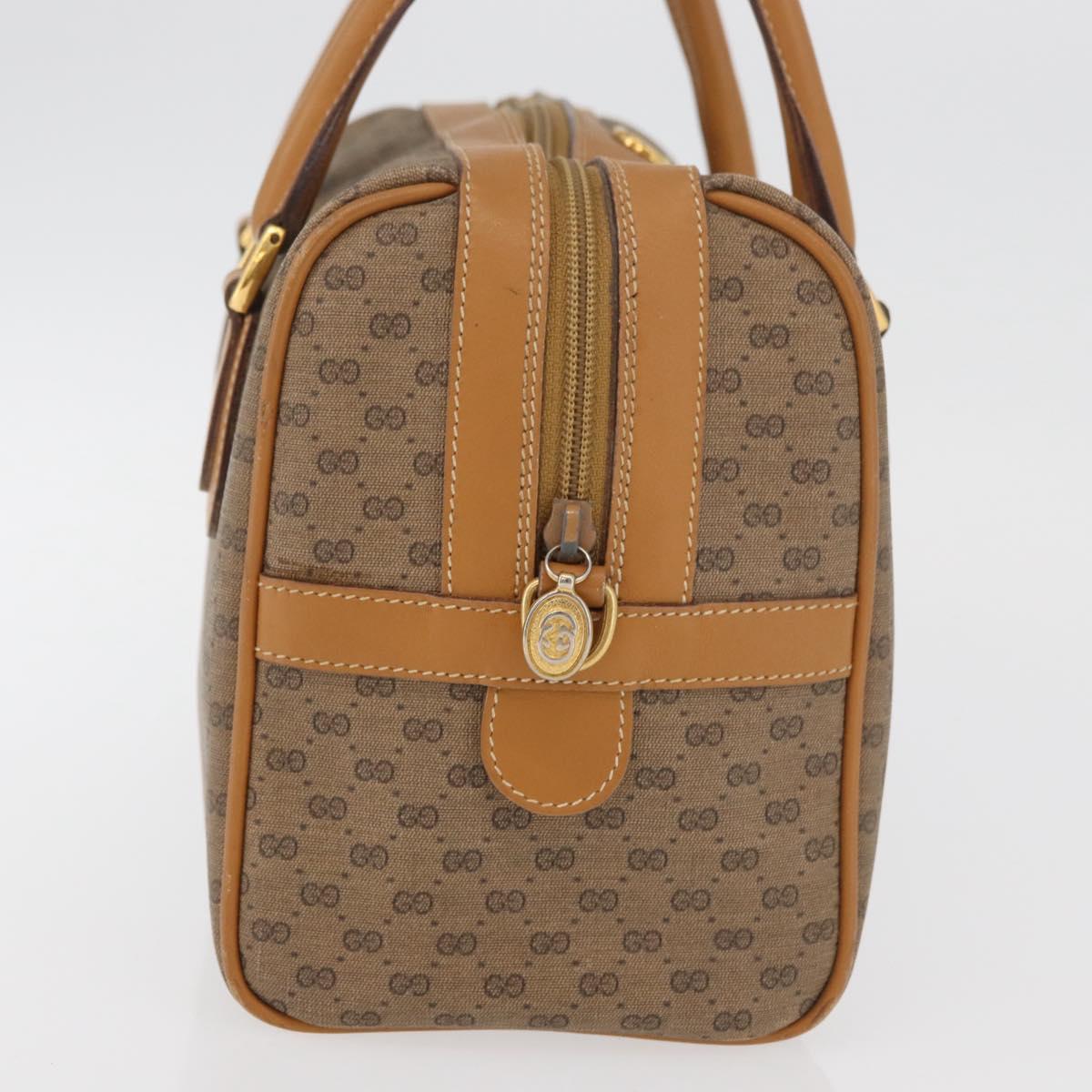 GUCCI Micro GG Supreme Hand Bag PVC Beige Gold 002 115 0165 Auth 179378