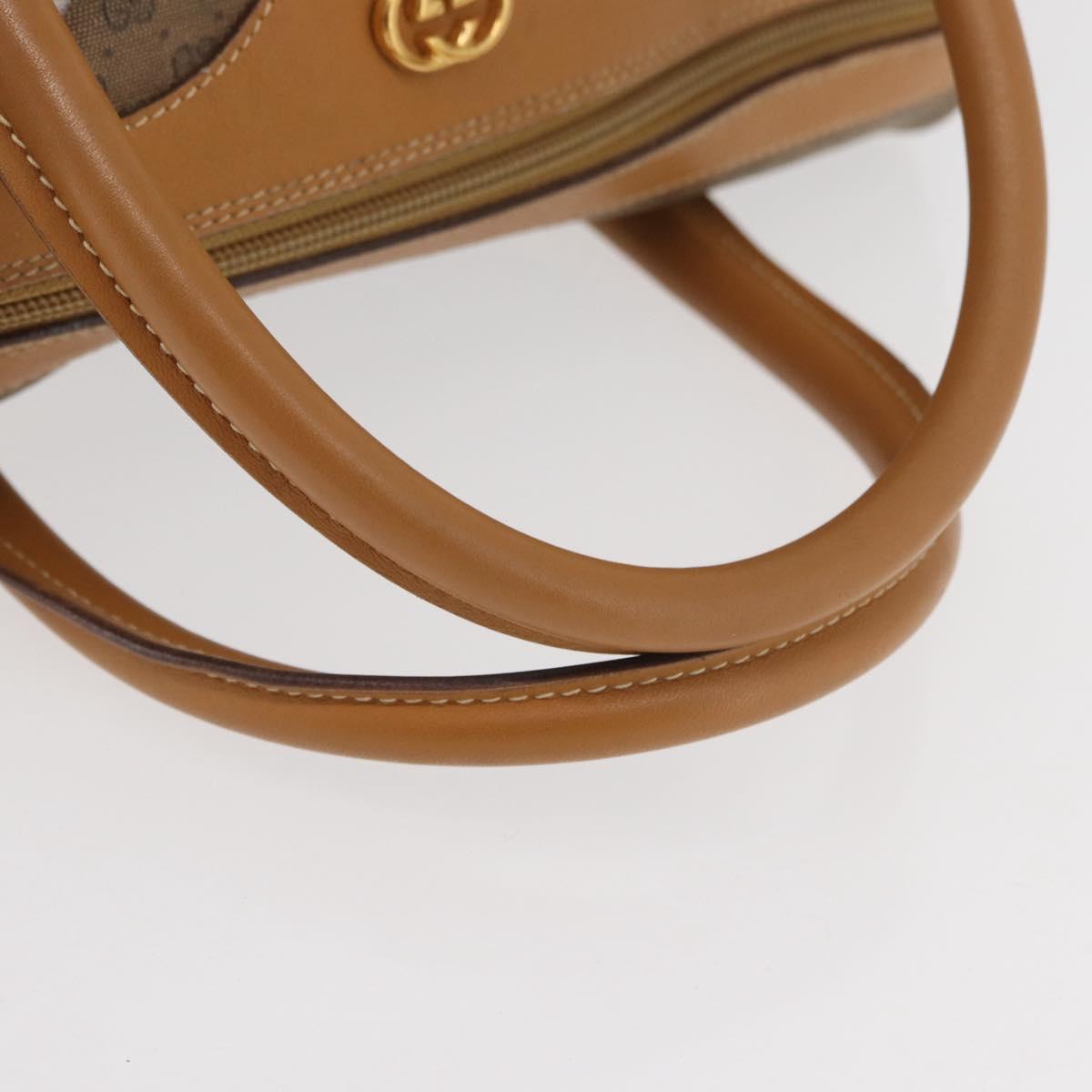 GUCCI Micro GG Supreme Hand Bag PVC Beige Gold 002 115 0165 Auth 179378