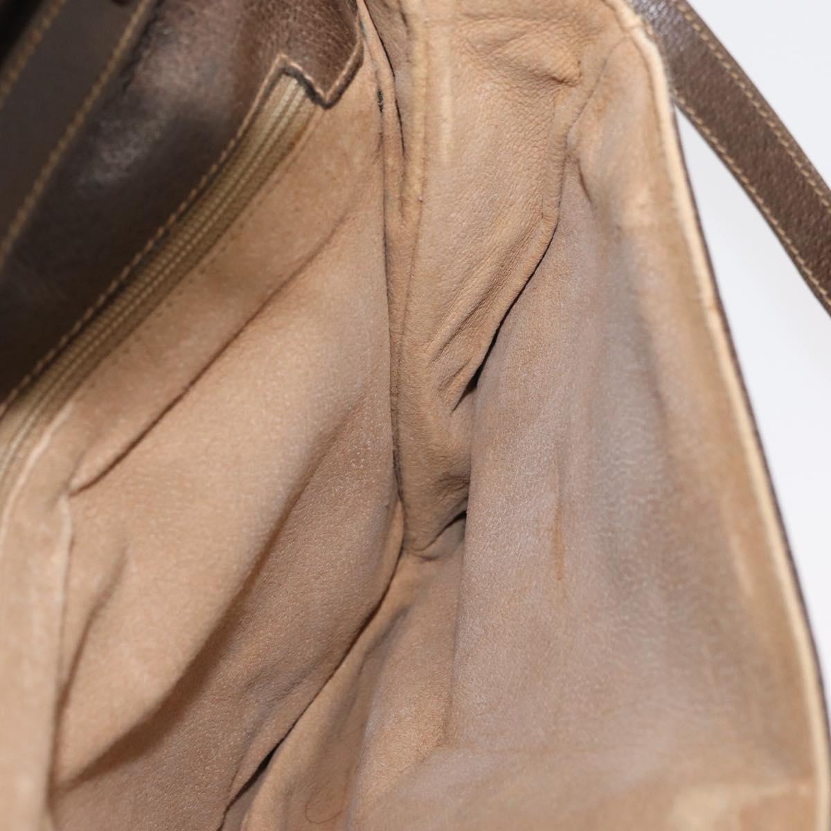 GUCCI GG Supreme Shoulder Bag PVC Beige Gold Auth 179384