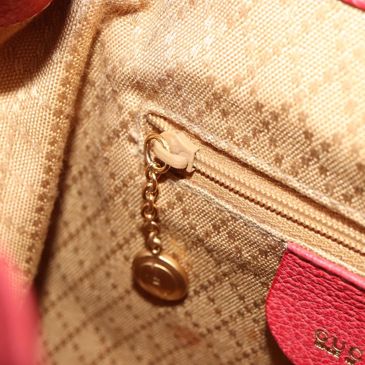 GUCCI Bamboo Backpack Suede Red Gold 003 1956 0030 Auth 179385