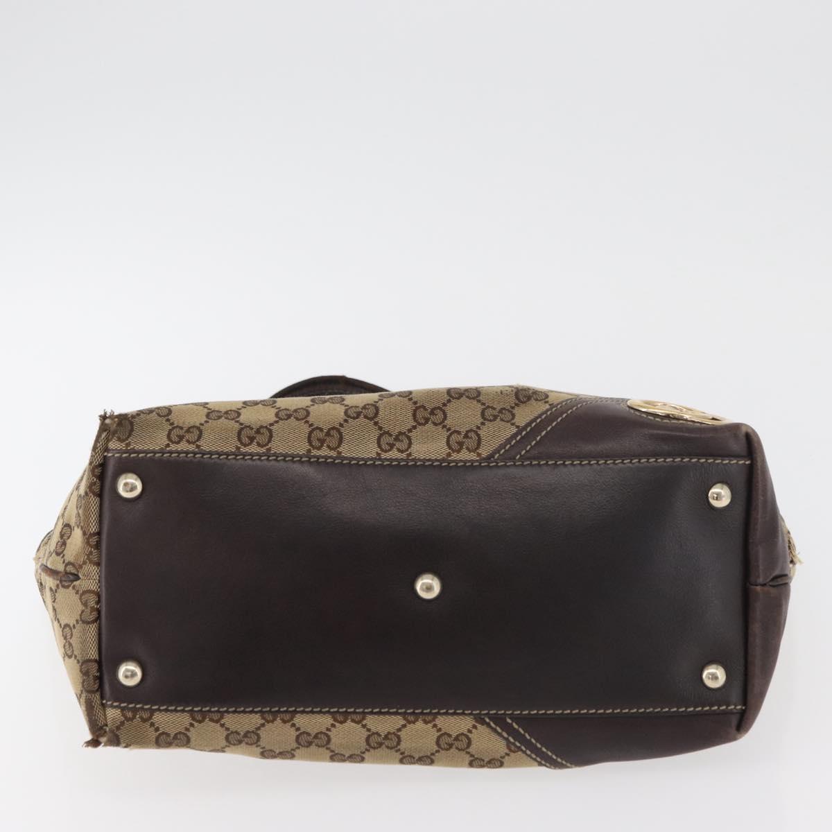 GUCCI GG Canvas Abbey Tote Bag Beige Gold 169946 Auth 179393