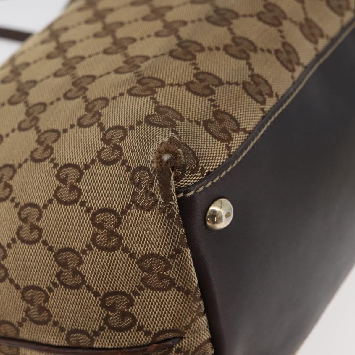 GUCCI GG Canvas Abbey Tote Bag Beige Gold 169946 Auth 179393