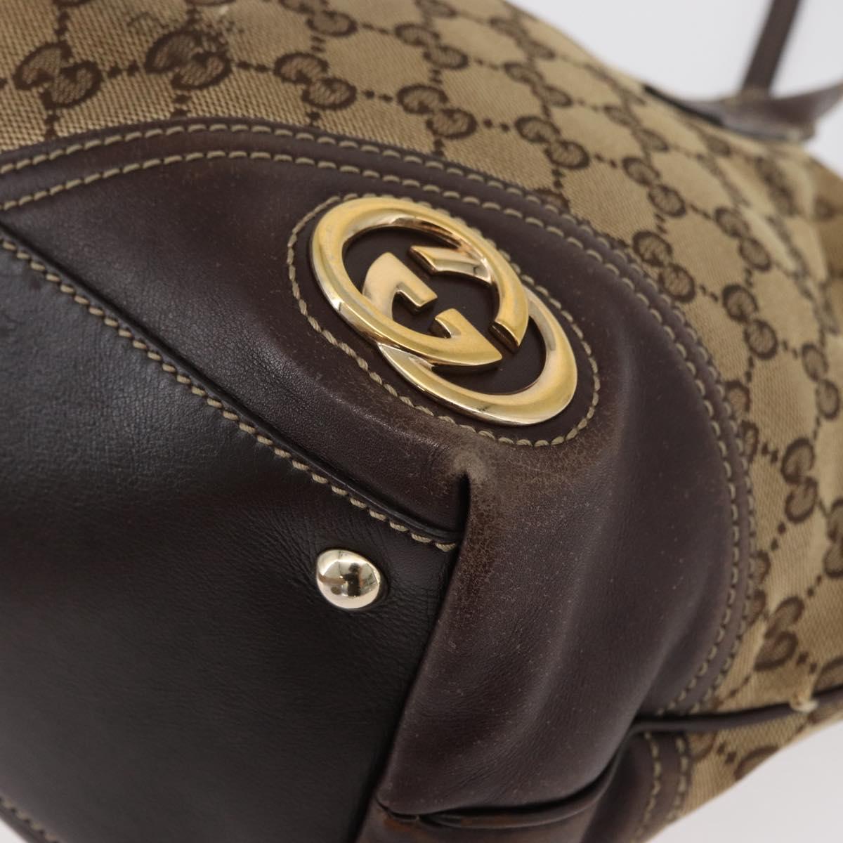 GUCCI GG Canvas Abbey Tote Bag Beige Gold 169946 Auth 179393