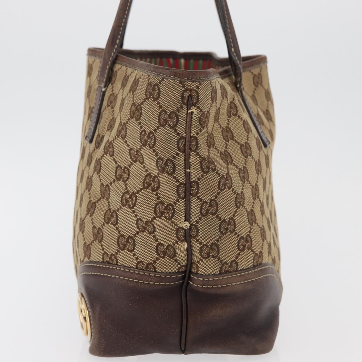 GUCCI GG Canvas Abbey Tote Bag Beige Gold 169946 Auth 179393