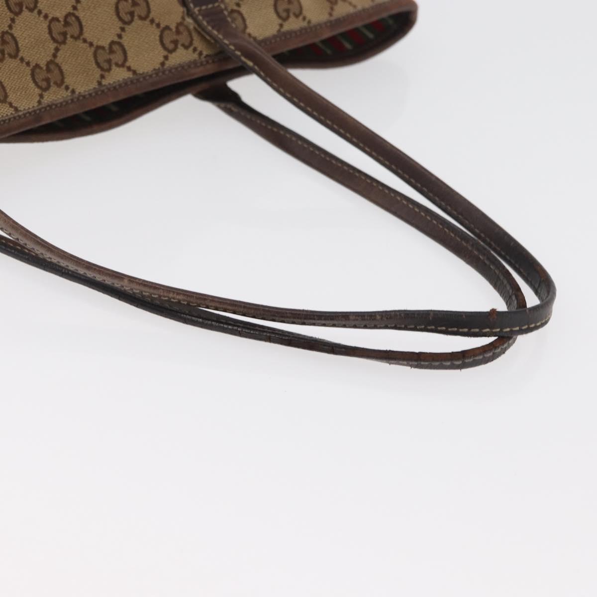 GUCCI GG Canvas Abbey Tote Bag Beige Gold 169946 Auth 179393
