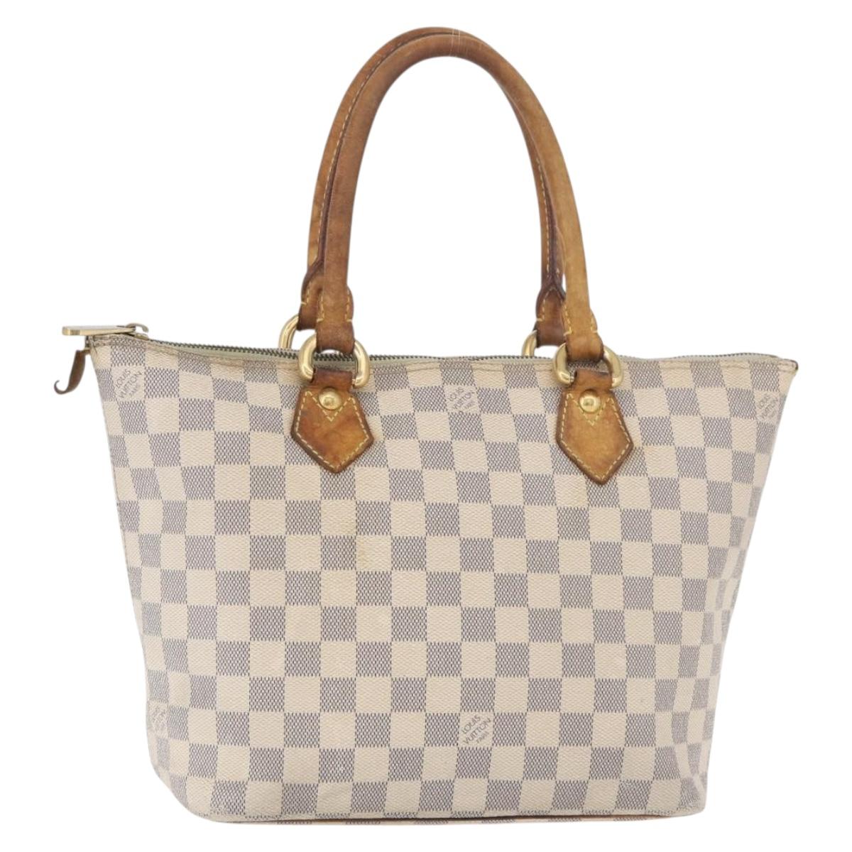 LOUIS VUITTON Damier Azur Saleya PM Tote Bag N51186 LV Auth 179397