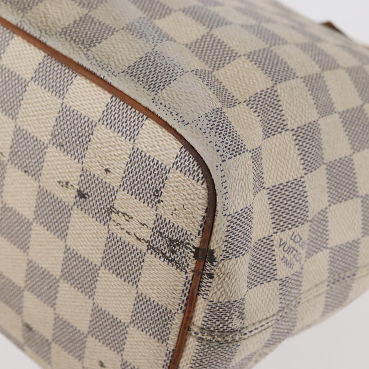 LOUIS VUITTON Damier Azur Saleya PM Tote Bag N51186 LV Auth 179397