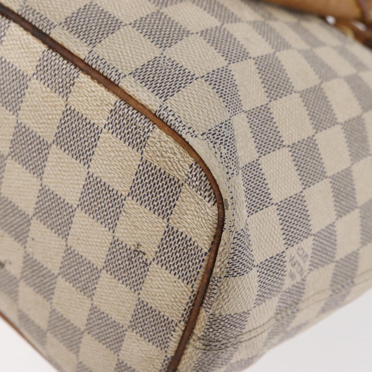 LOUIS VUITTON Damier Azur Saleya PM Tote Bag N51186 LV Auth 179397
