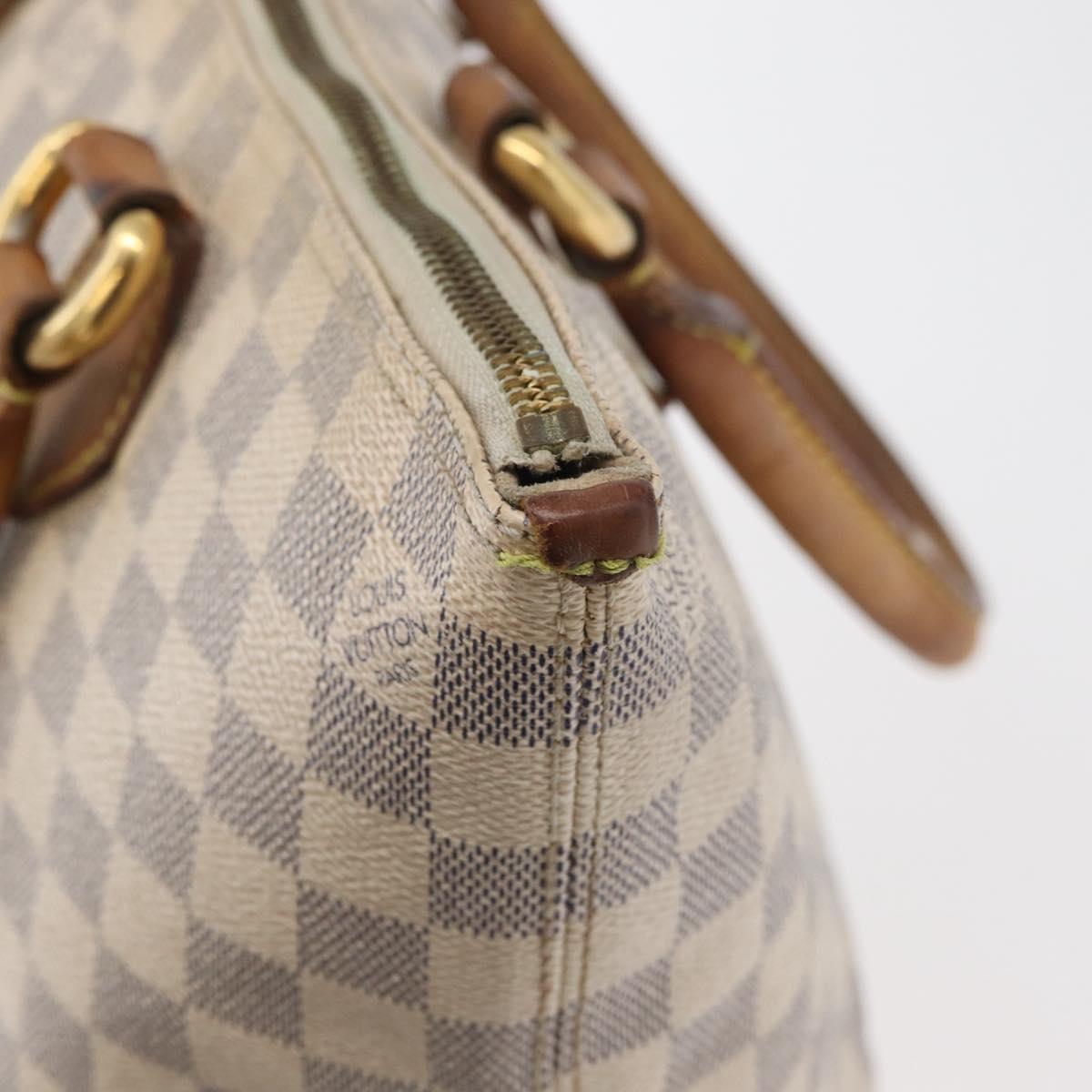 LOUIS VUITTON Damier Azur Saleya PM Tote Bag N51186 LV Auth 179397