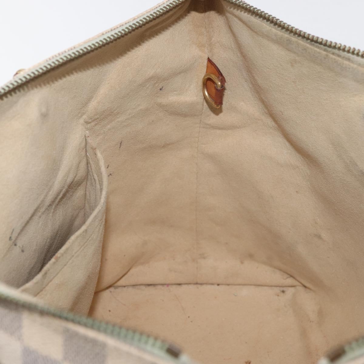 LOUIS VUITTON Damier Azur Saleya PM Tote Bag N51186 LV Auth 179397