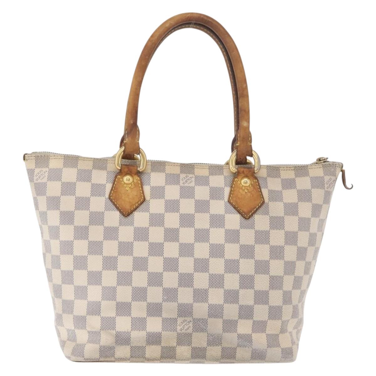LOUIS VUITTON Damier Azur Saleya PM Tote Bag N51186 LV Auth 179397