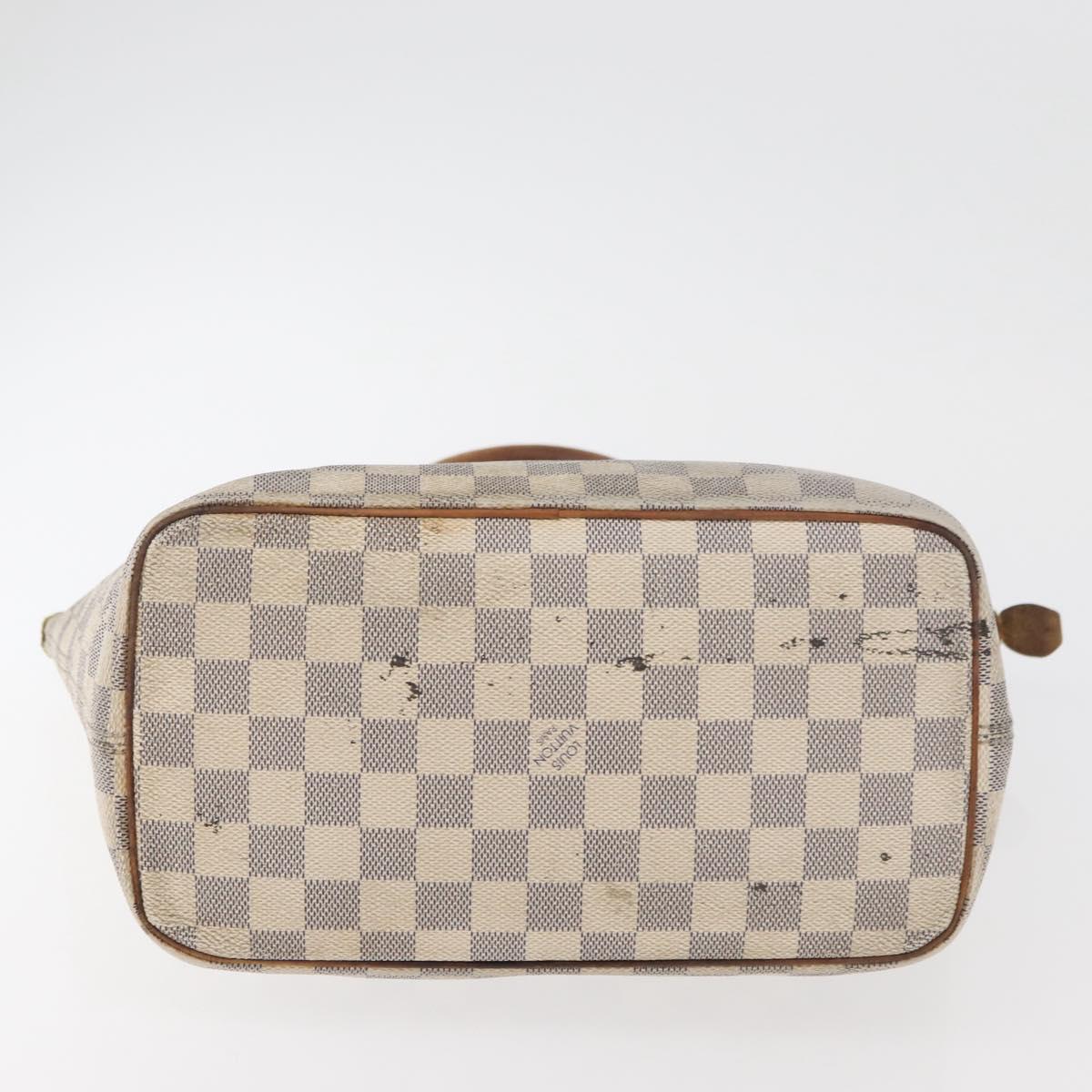 LOUIS VUITTON Damier Azur Saleya PM Tote Bag N51186 LV Auth 179397