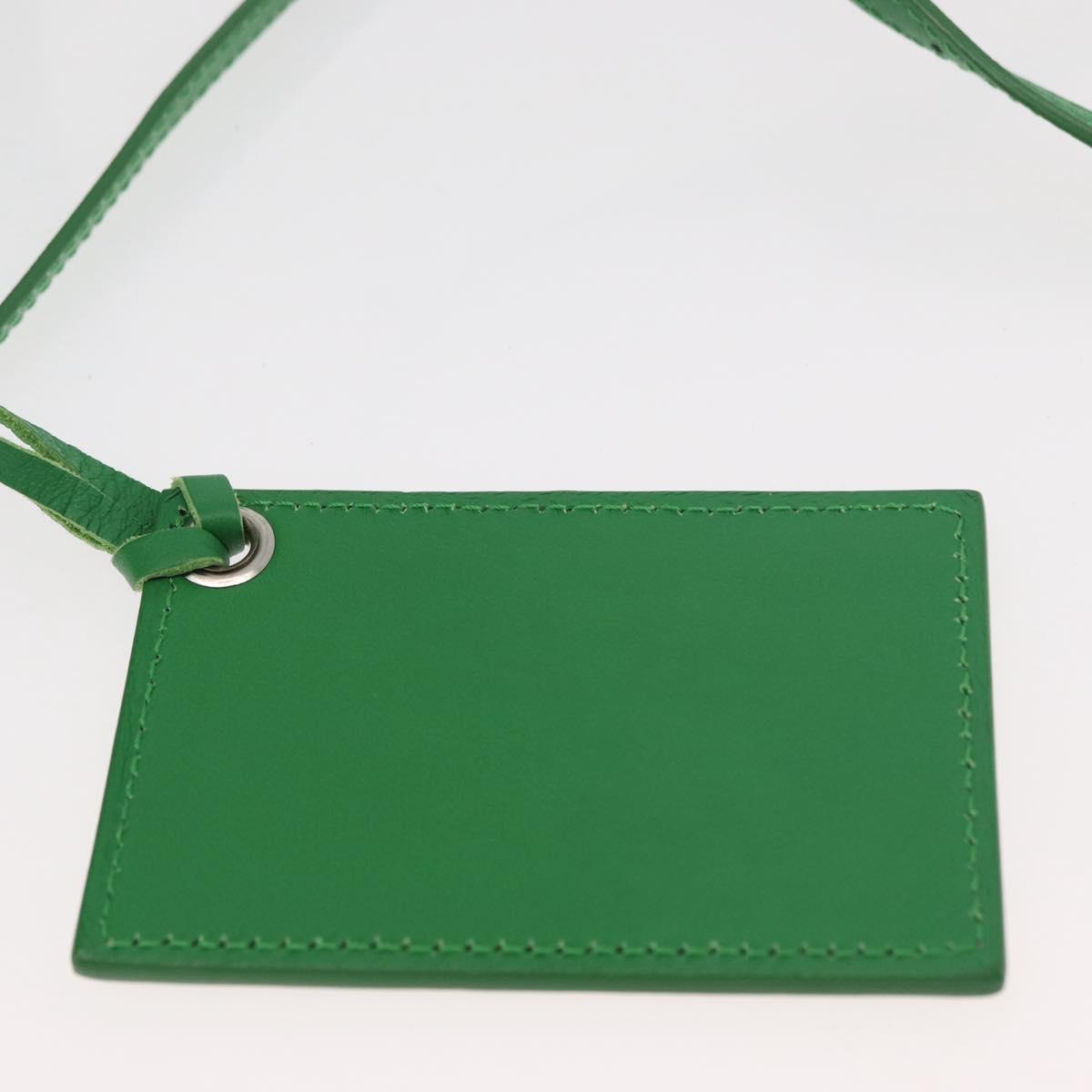 BALENCIAGA The Paper Tote Bag Leather 2way Green Silver 370926 Auth 179403A