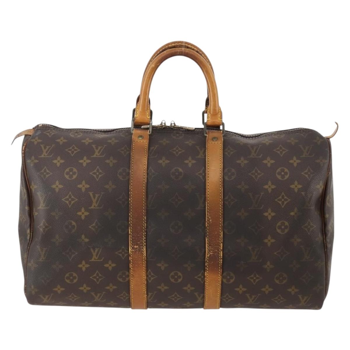 LOUIS VUITTON Monogram Keepall 45 Boston Bag M41428 LV Auth 179405
