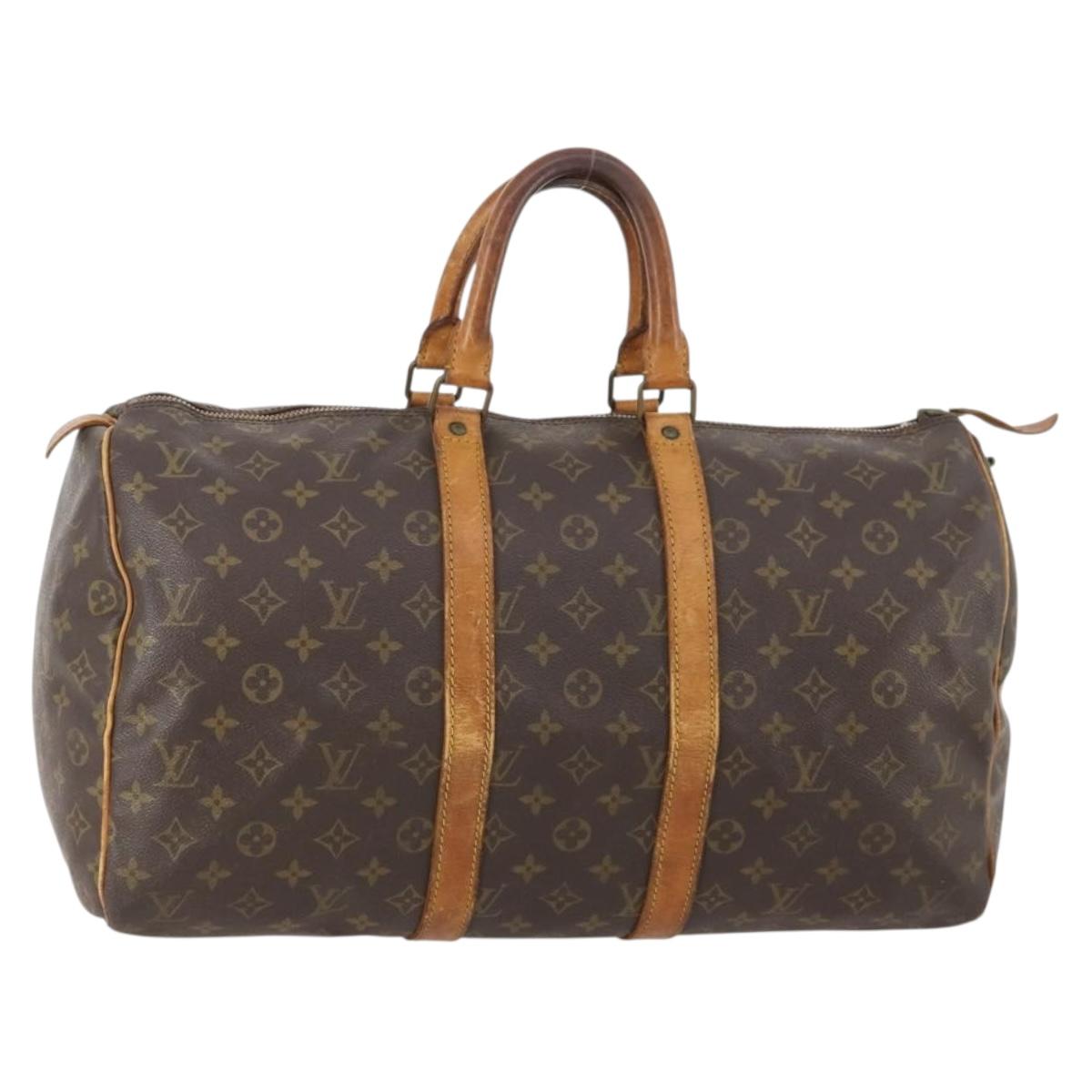 LOUIS VUITTON Monogram Keepall 45 Boston Bag M41428 LV Auth 179408