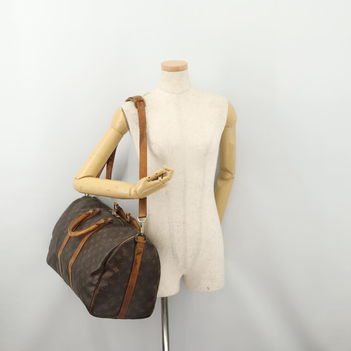 LOUIS VUITTON Monogram Keepall Bandouliere 45 Boston Bag M41418 LV Auth 179409