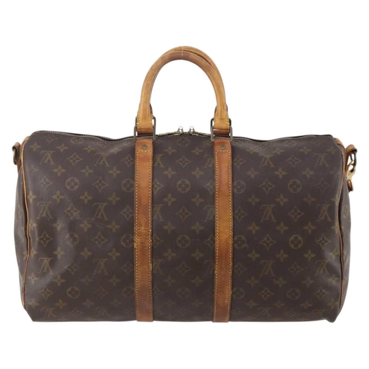 LOUIS VUITTON Monogram Keepall Bandouliere 45 Boston Bag M41418 LV Auth 179409