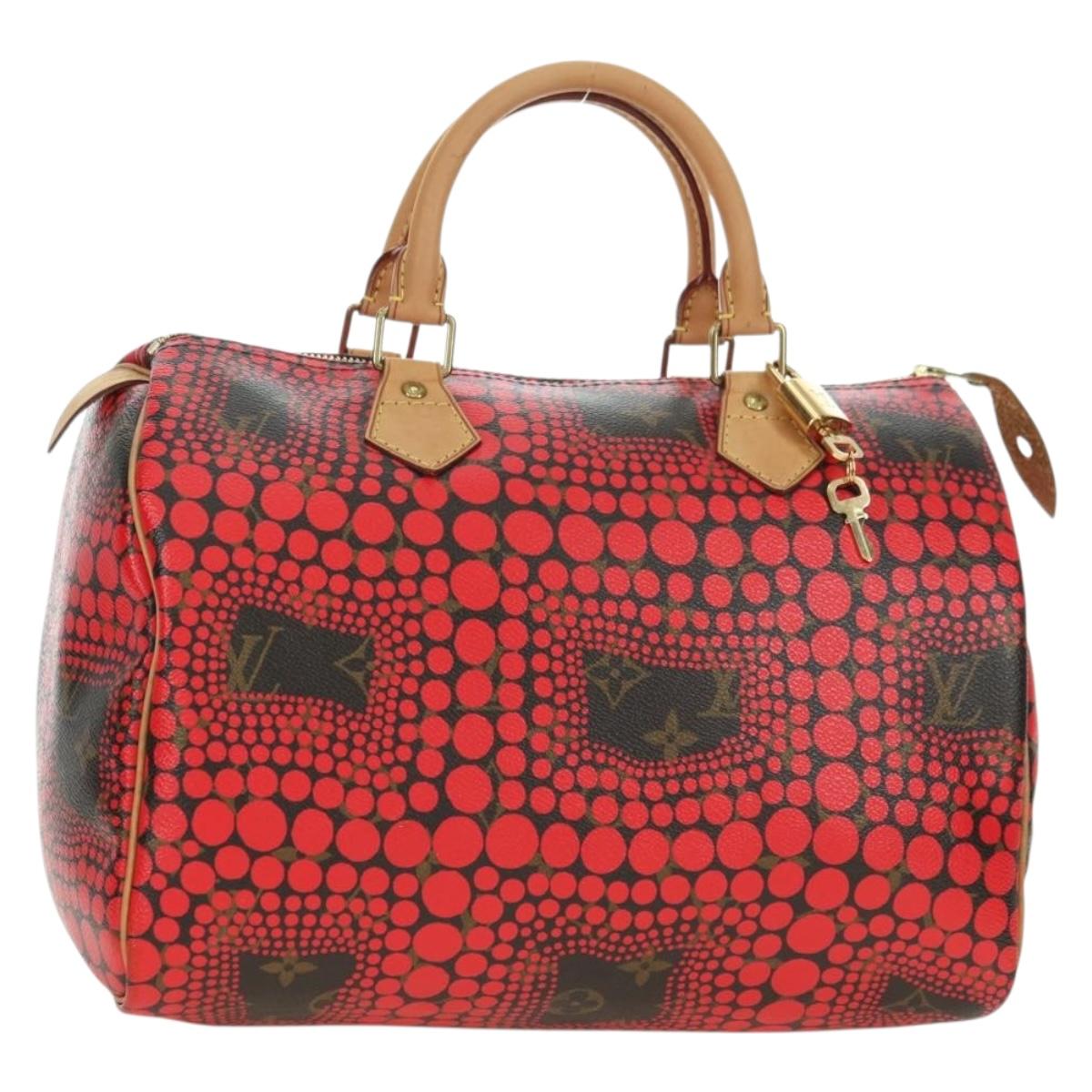LOUIS VUITTON Dot Infinity Yayoi Kusama Speedy 30 Bag Red M40693 Auth 179418SAM