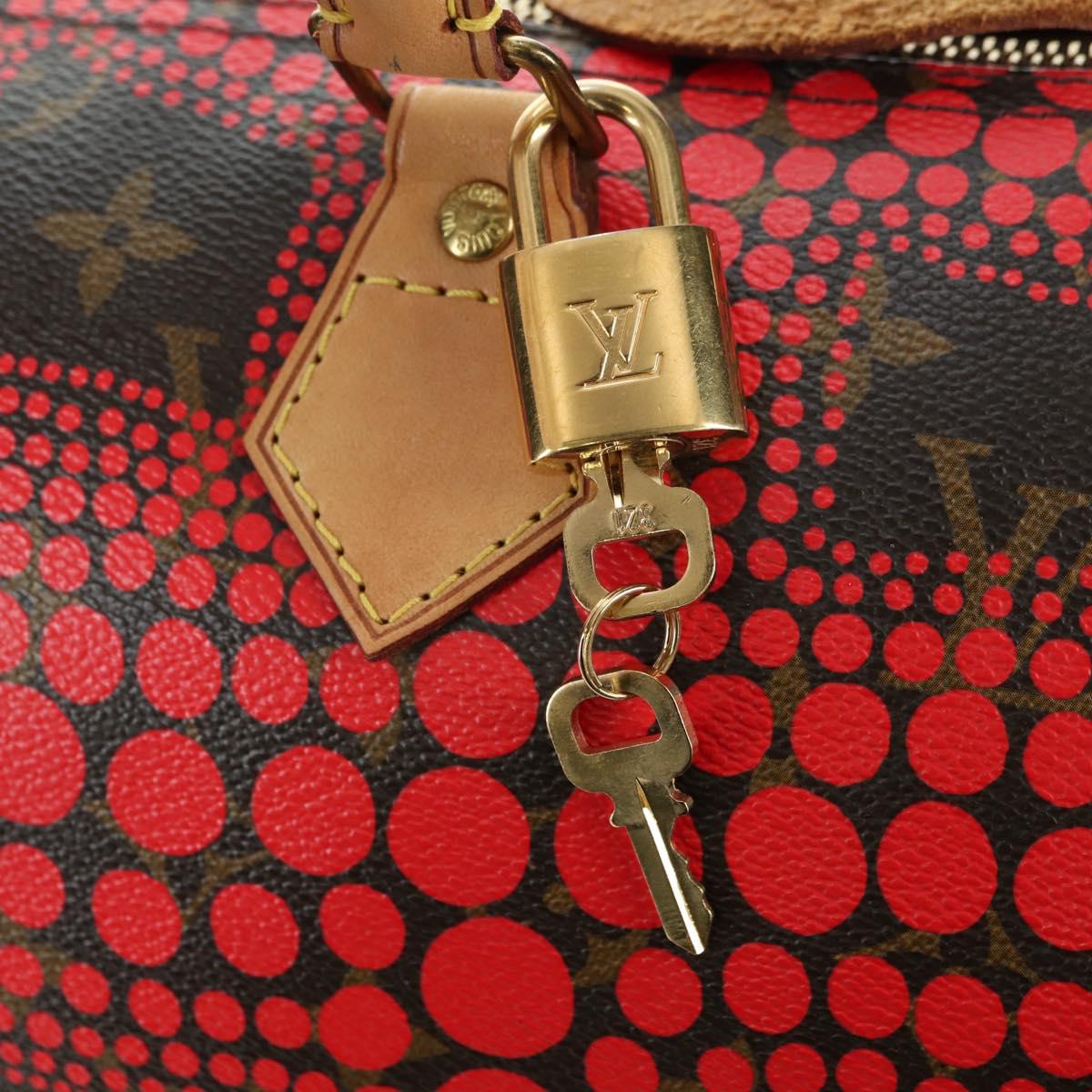 LOUIS VUITTON Dot Infinity Yayoi Kusama Speedy 30 Bag Red M40693 Auth 179418SAM