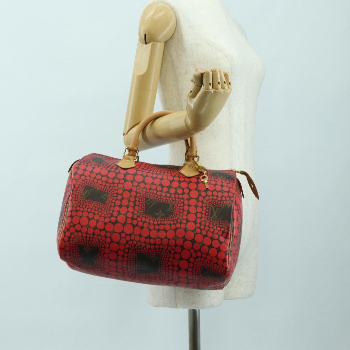 LOUIS VUITTON Dot Infinity Yayoi Kusama Speedy 30 Bag Red M40693 Auth 179418SAM