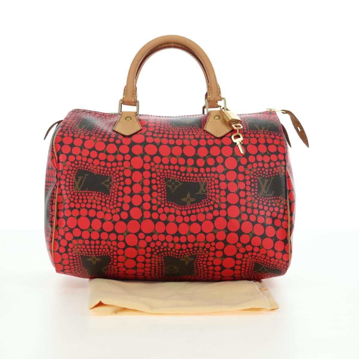 LOUIS VUITTON Dot Infinity Yayoi Kusama Speedy 30 Bag Red M40693 Auth 179418SAM