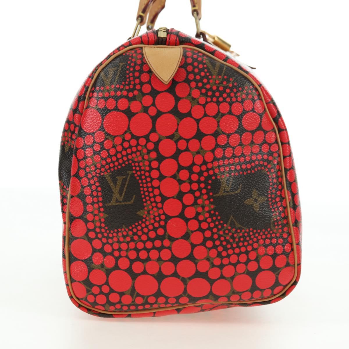 LOUIS VUITTON Dot Infinity Yayoi Kusama Speedy 30 Bag Red M40693 Auth 179418SAM