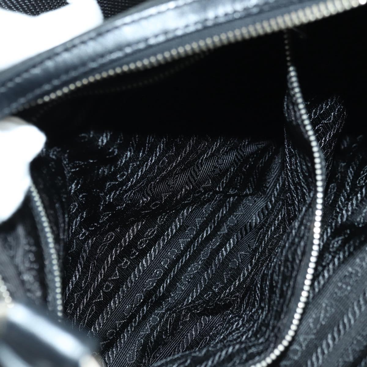 PRADA Shoulder Bag Nylon Black Silver Auth 179432SAV
