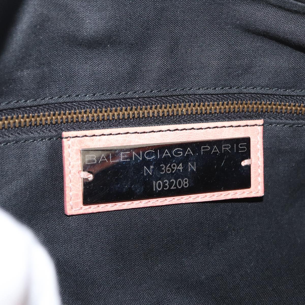 BALENCIAGA The First Hand Bag Leather 2way Gray 103208 Auth 179438