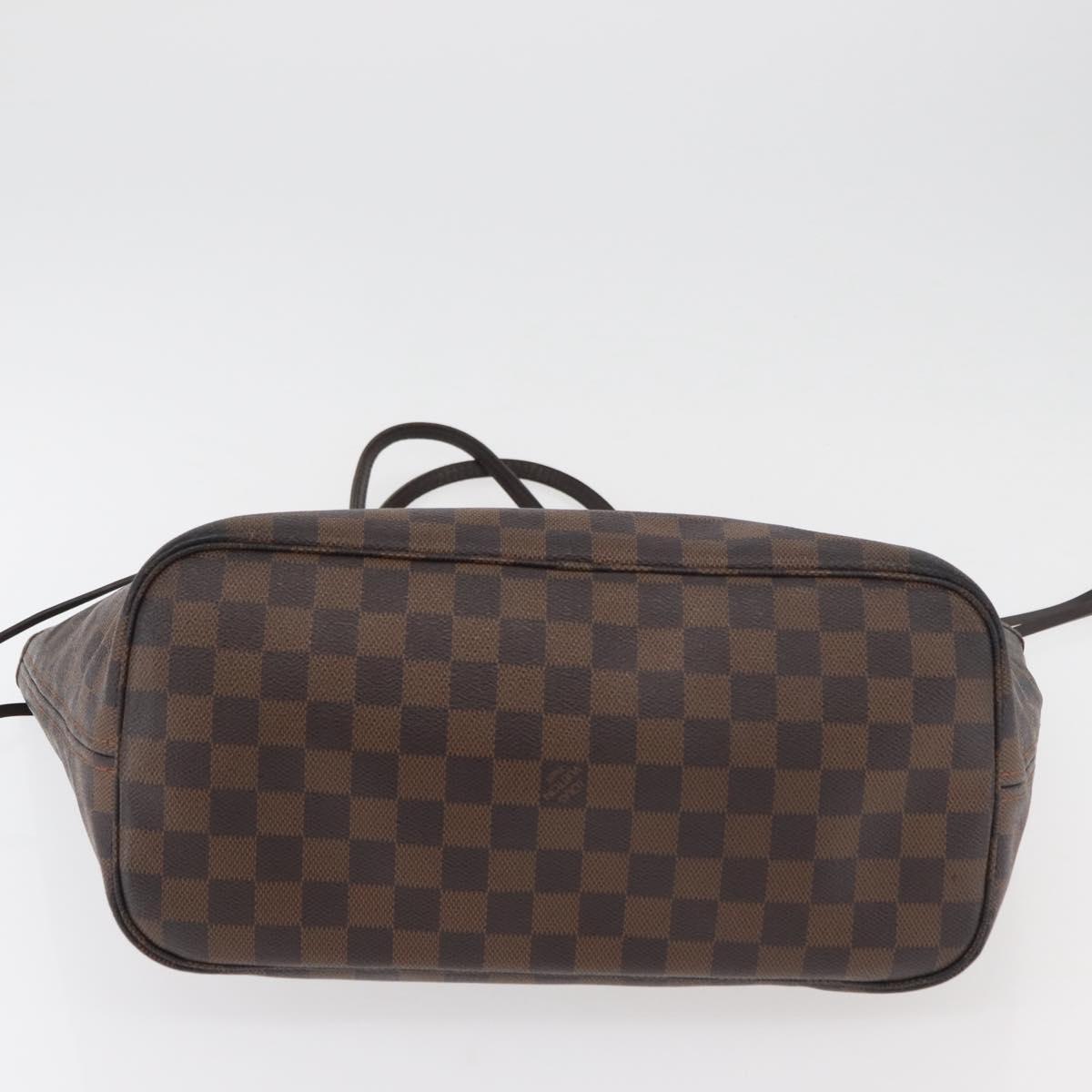 LOUIS VUITTON Damier Ebene Neverfull MM Tote Bag N51105 LV Auth 179453