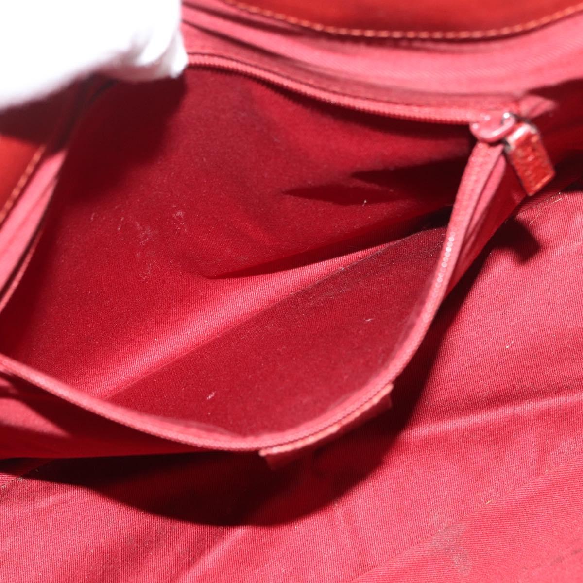 GUCCI GG Canvas Tote Bag Silver Red 113019 Auth 179457