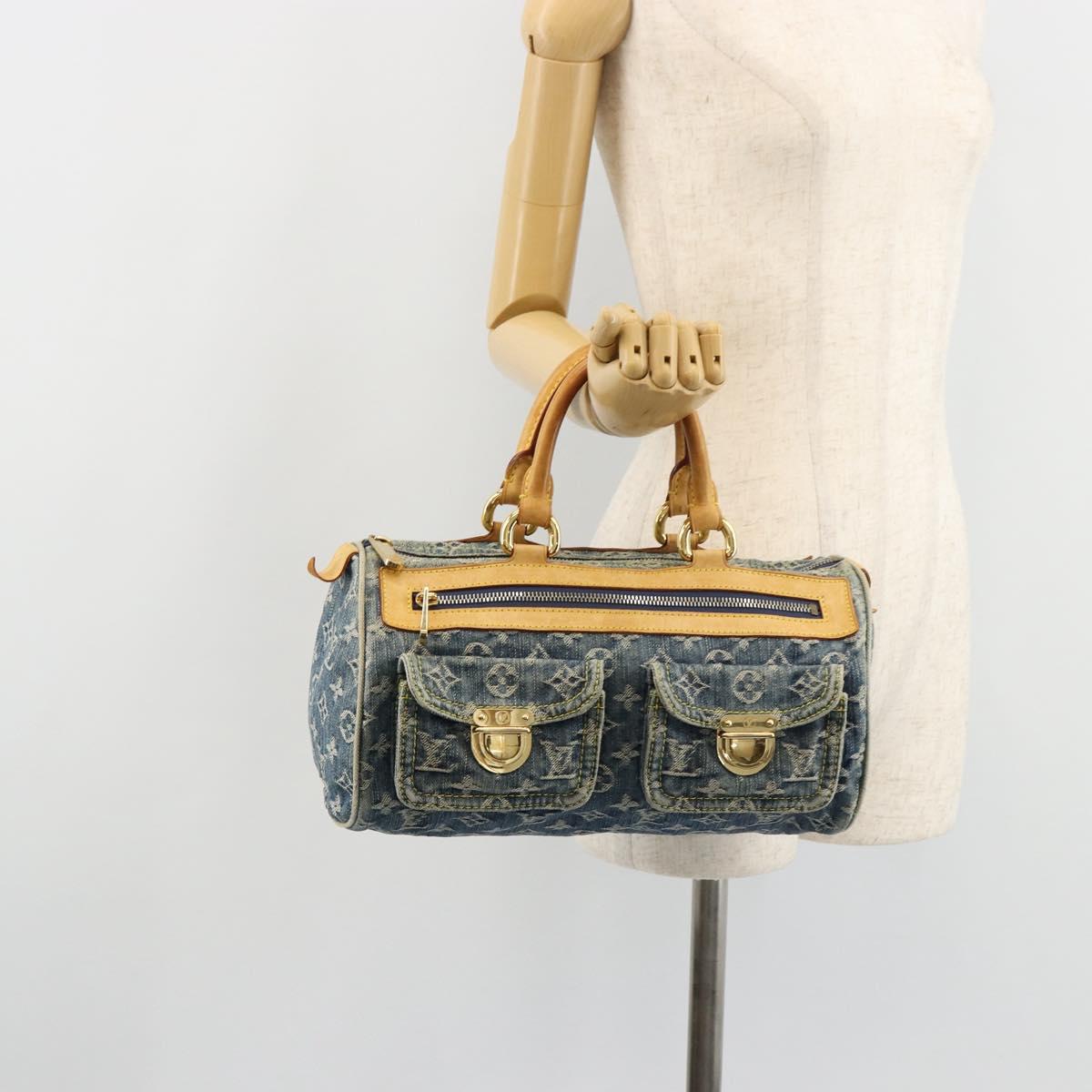 LOUIS VUITTON Monogram Denim Neo Speedy Hand Bag Blue M95019 LV Auth 179490V