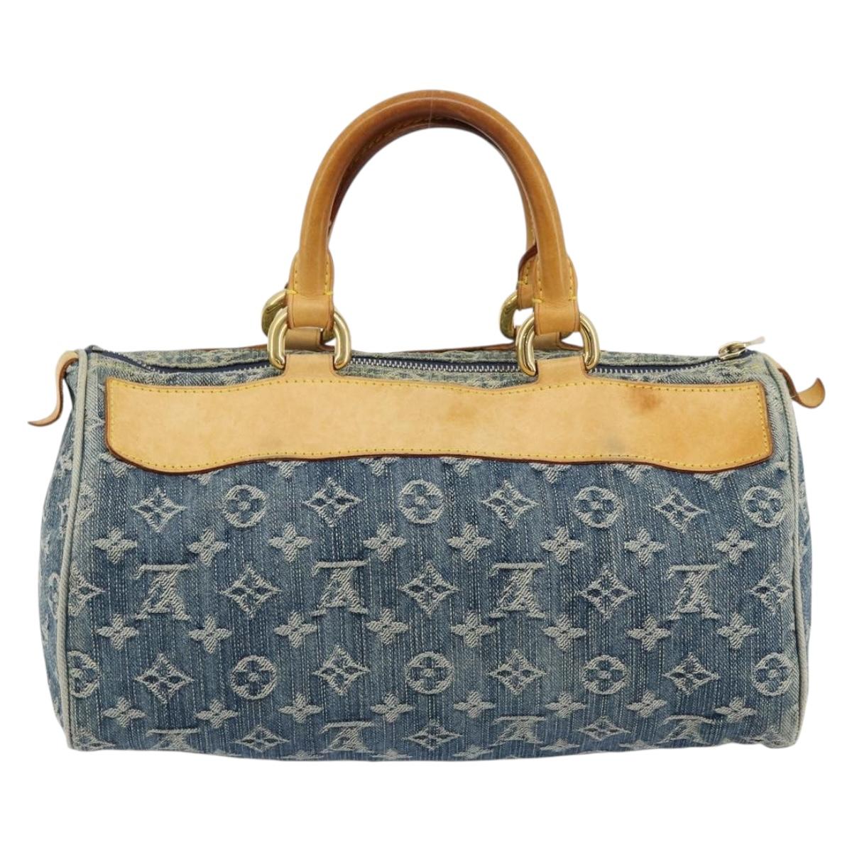 LOUIS VUITTON Monogram Denim Neo Speedy Hand Bag Blue M95019 LV Auth 179490V