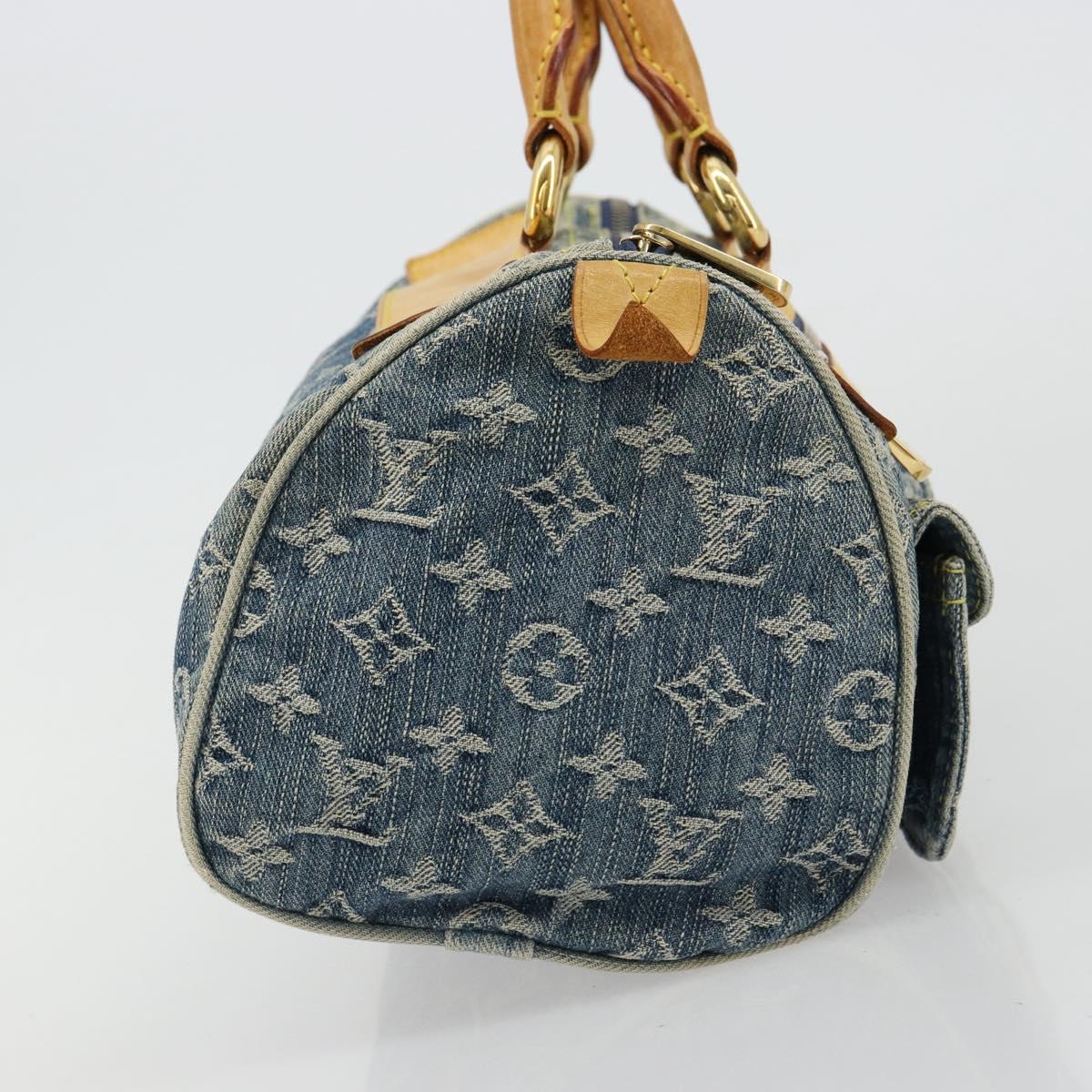 LOUIS VUITTON Monogram Denim Neo Speedy Hand Bag Blue M95019 LV Auth 179490V