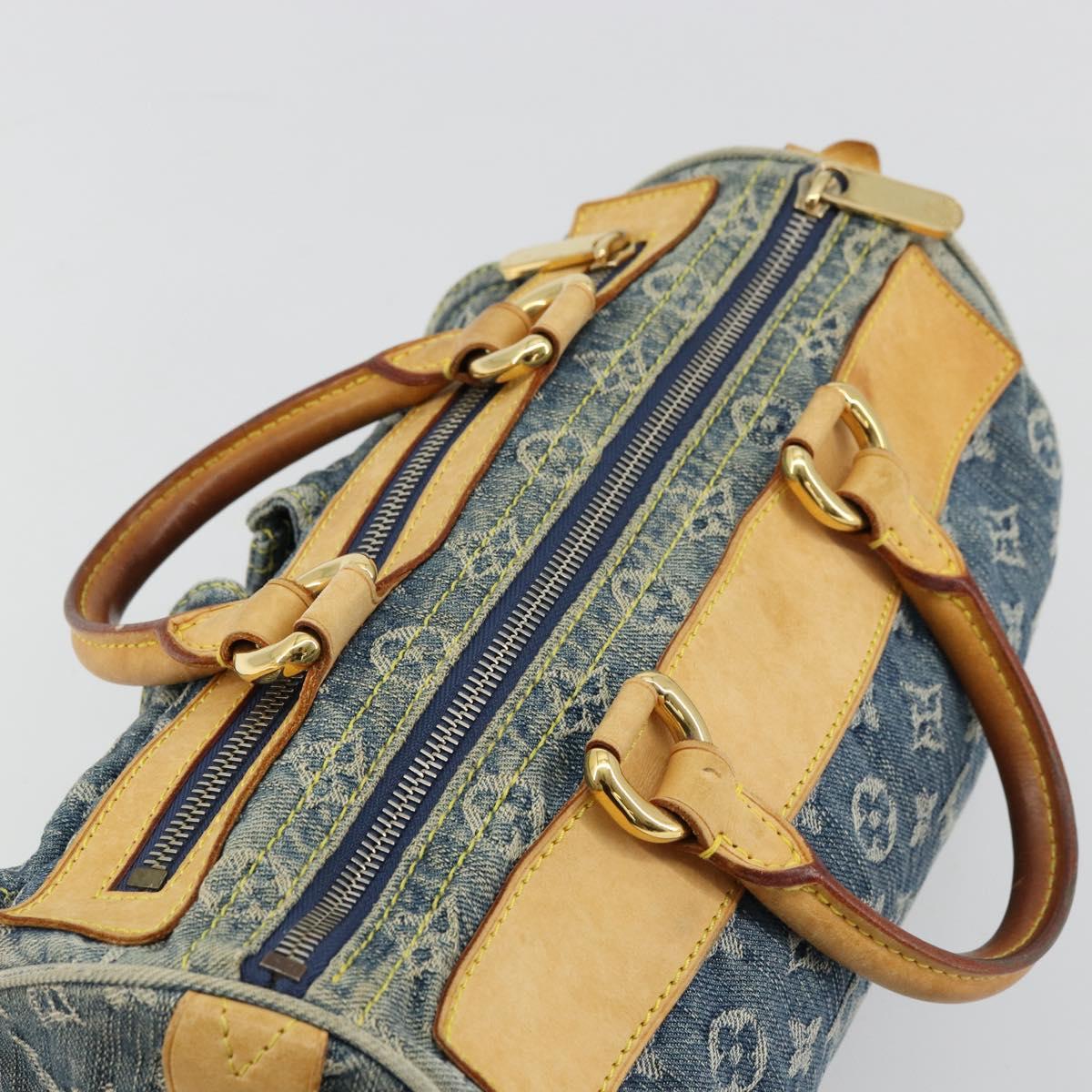 LOUIS VUITTON Monogram Denim Neo Speedy Hand Bag Blue M95019 LV Auth 179490V