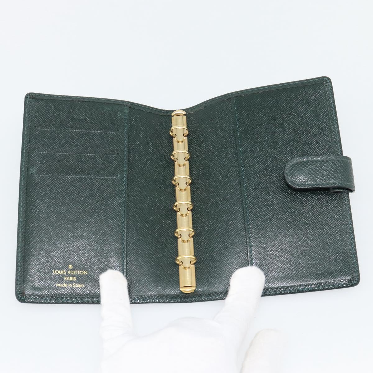 LOUIS VUITTON Taiga Agenda PM Day Planner Cover Epicea R20424 LV Auth 179521