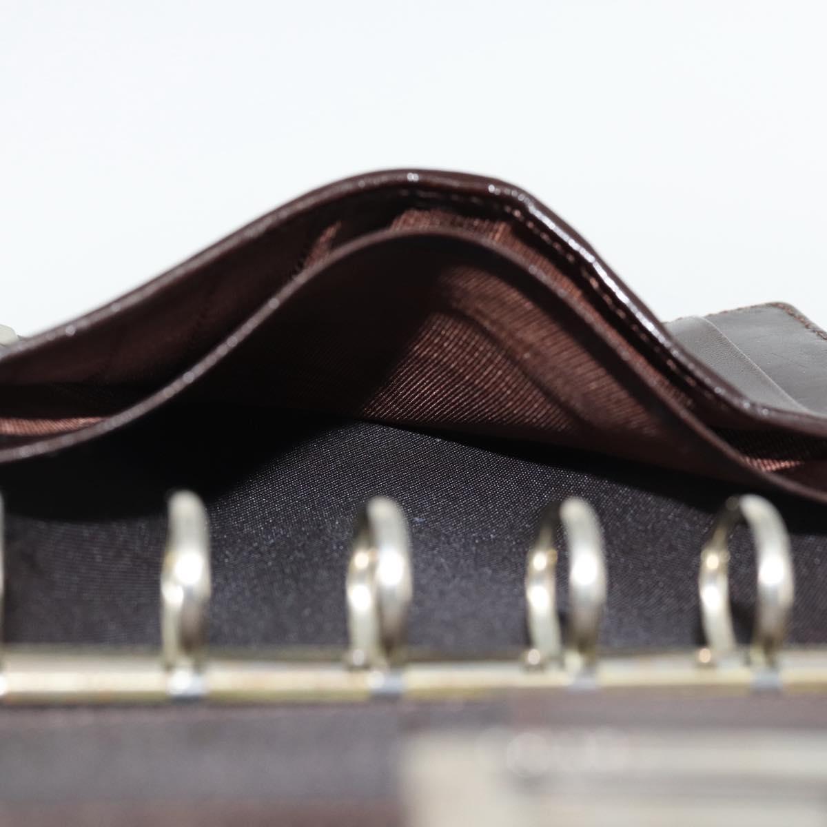 FENDI Zucca Canvas Day Planner Cover Brown Black Auth 179522A