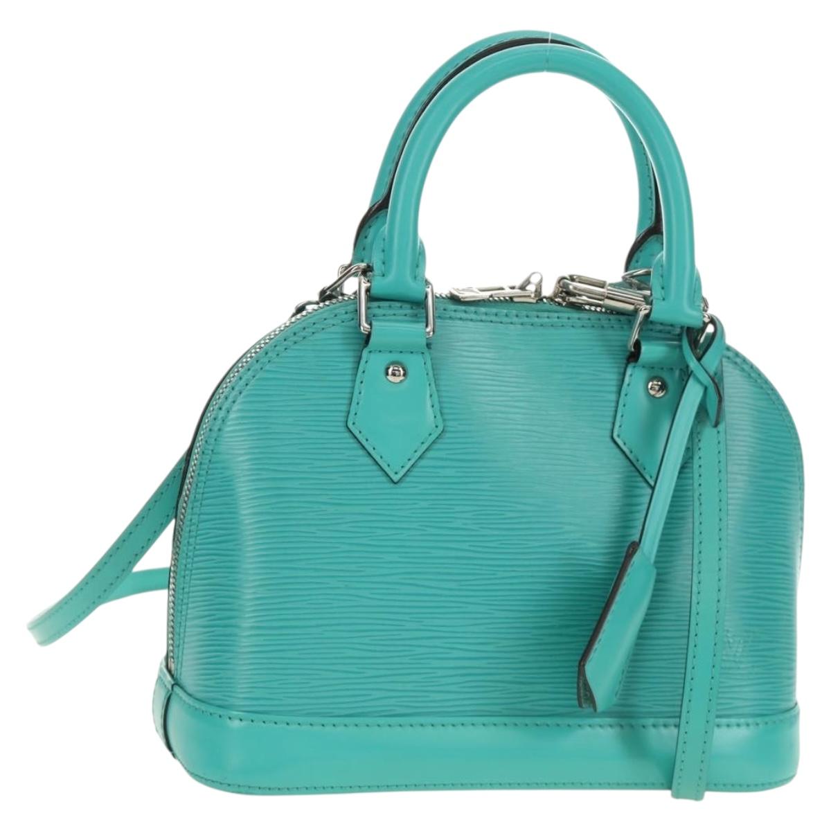 LOUIS VUITTON Epi Alma BB Hand Bag 2way Turquoise Blue M40853 LV Auth 179527SAM