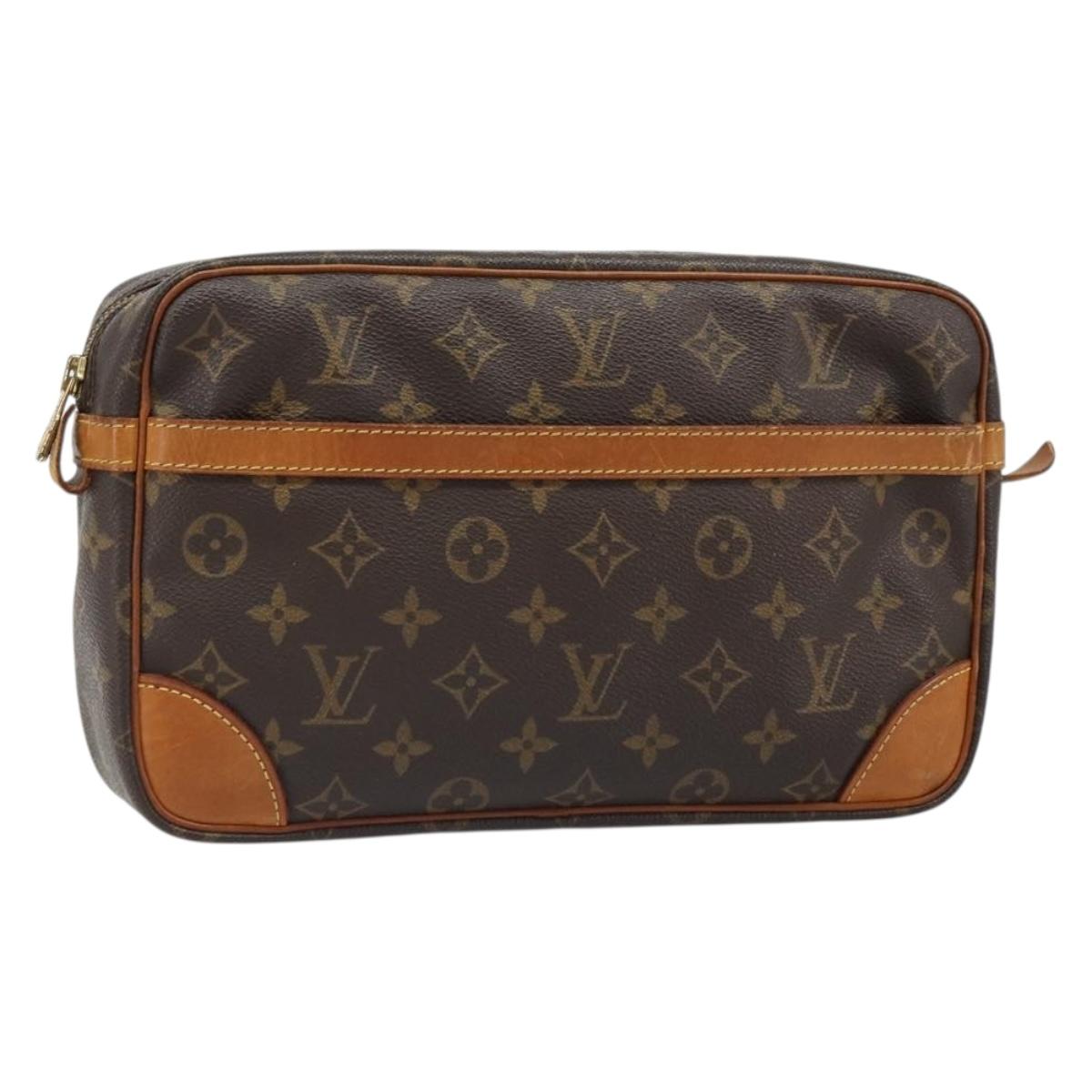 LOUIS VUITTON Monogram Compiegne 28 Clutch Bag M51845 LV Auth 179532