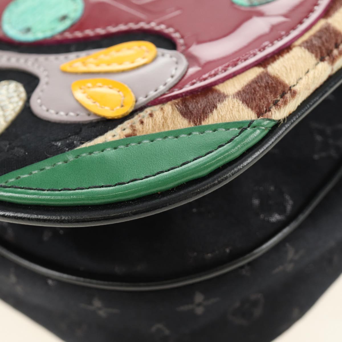 LOUIS VUITTON Monogram Satin Musette Comte de Fe Bag Black M92273 LV Auth 179540SAV