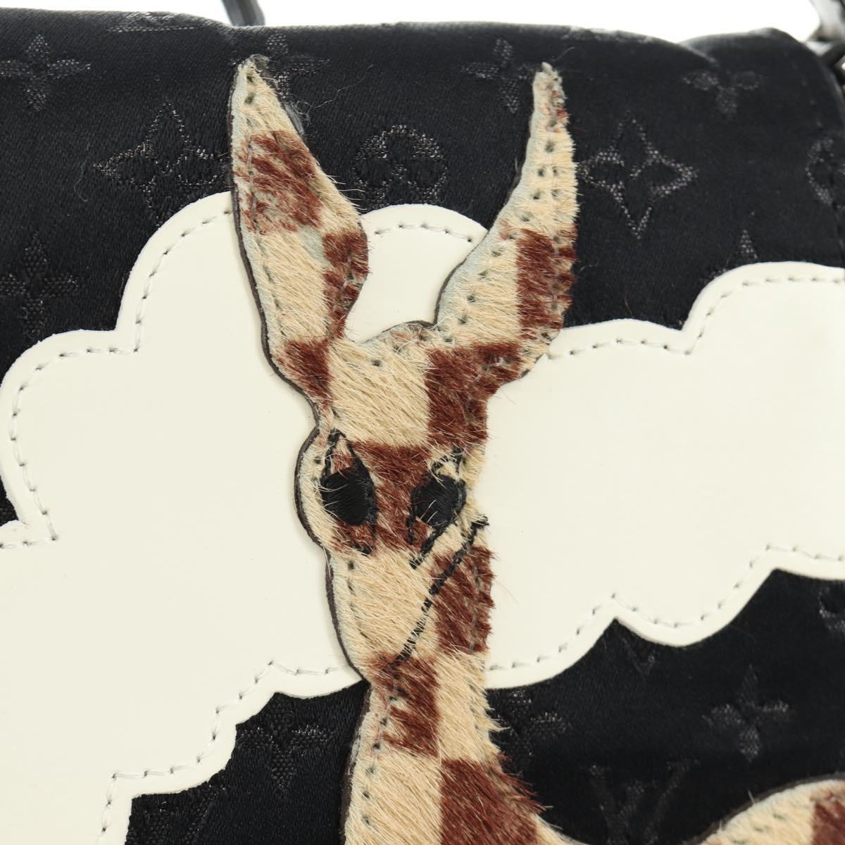 LOUIS VUITTON Monogram Satin Musette Comte de Fe Bag Black M92273 LV Auth 179540SAV