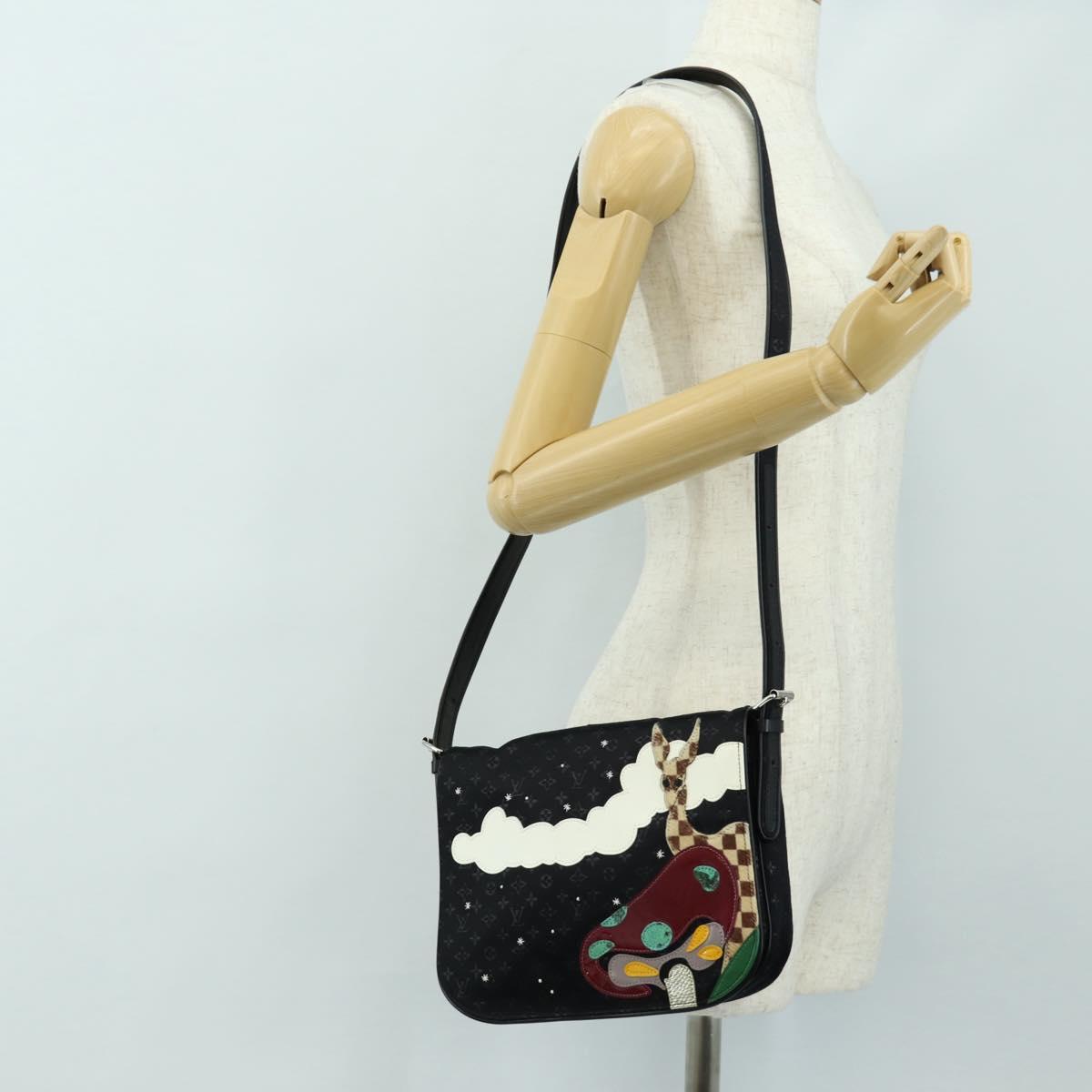 LOUIS VUITTON Monogram Satin Musette Comte de Fe Bag Black M92273 LV Auth 179540SAV