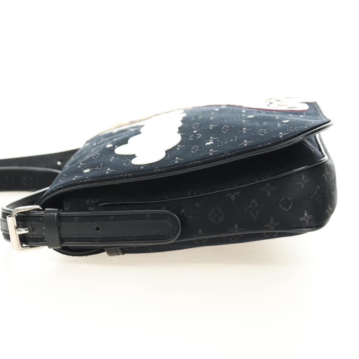 LOUIS VUITTON Monogram Satin Musette Comte de Fe Bag Black M92273 LV Auth 179540SAV