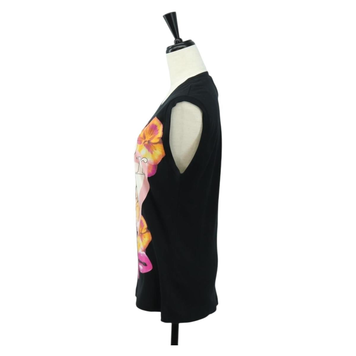 Christian Dior Tank Top Cotton Black Auth 179551M