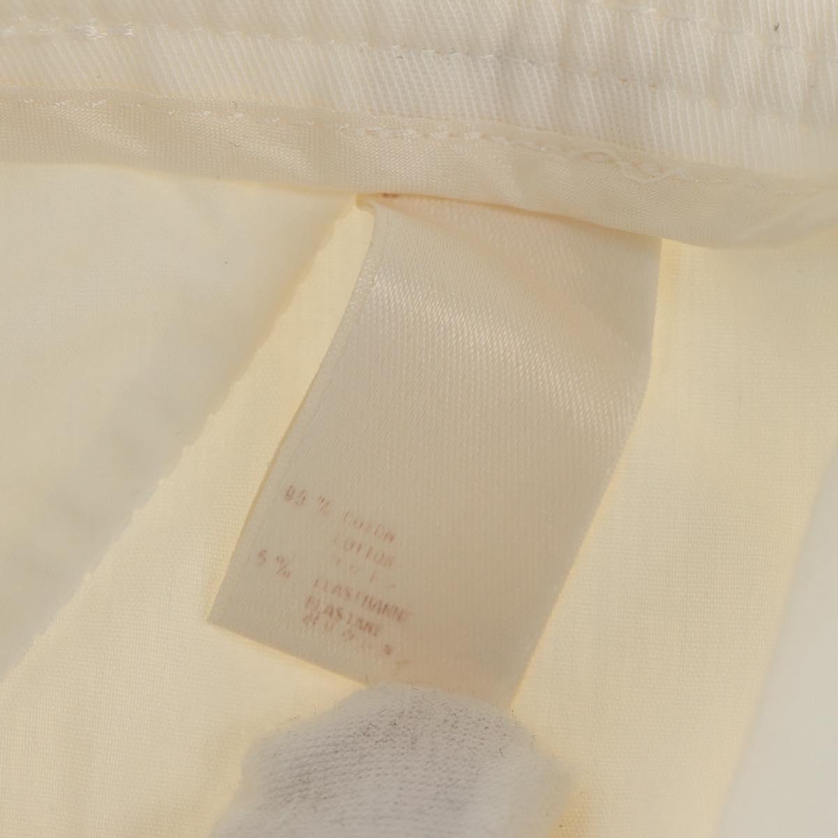 LOUIS VUITTON Pants Cotton White LV Auth 179552M