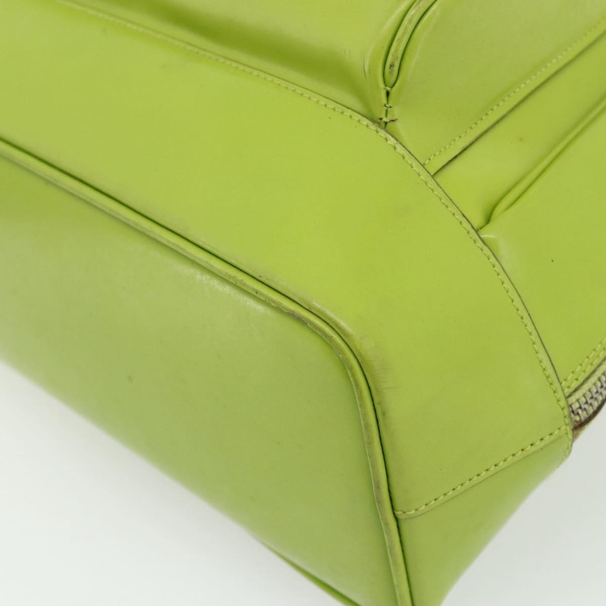 GUCCI Bamboo Body Bag Patent leather Green Gold 003 2113 0027 Auth 179580