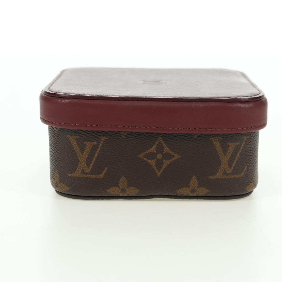 LOUIS VUITTON Monogram Boite Camille MM Jewelry Box Bordeaux GI0019 Auth 179587V