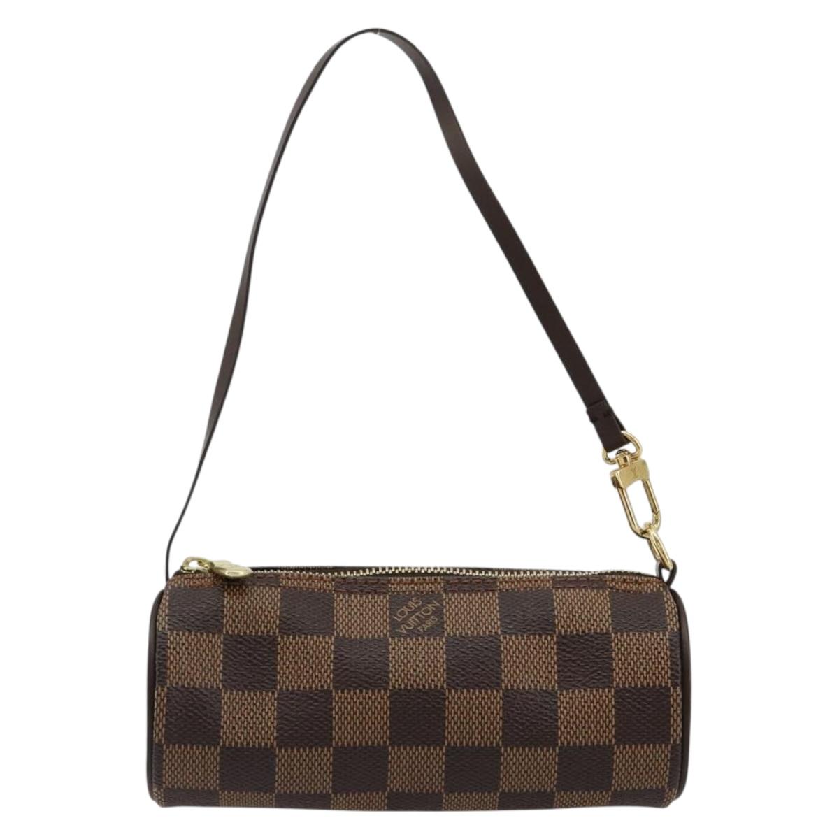 LOUIS VUITTON Damier Ebene Papillon Pouch LV Auth 179588